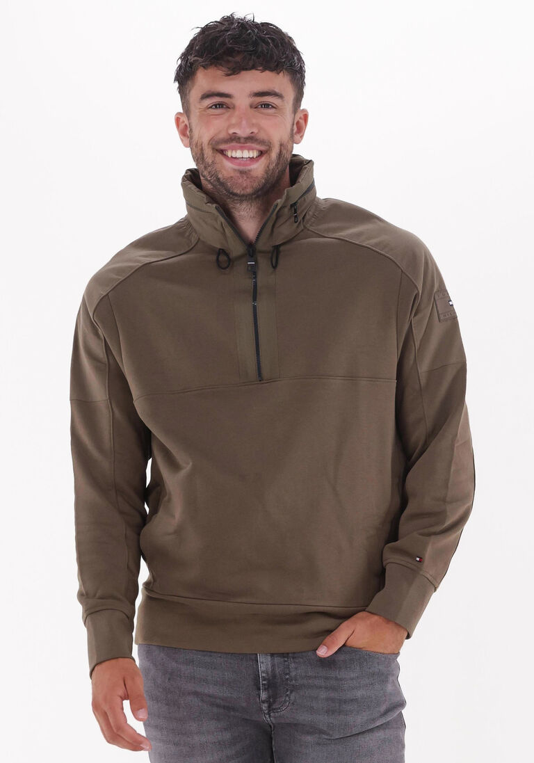 TOMMY HILFIGER groene tommy hilfiger sweater cotton touch mix media