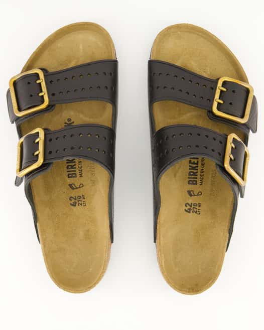 Birkenstock Arizona Bold Gap Pantoletten in Schwarz