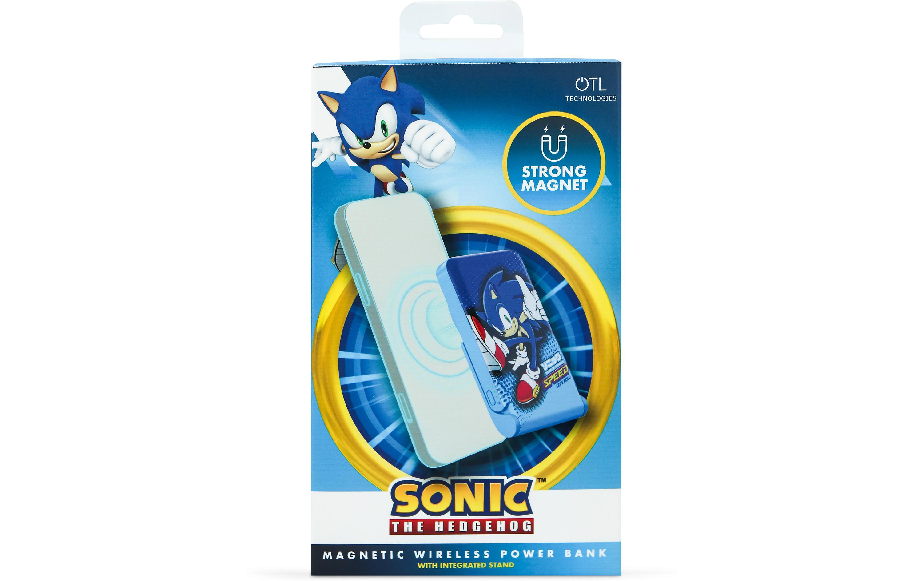 Powerbank Sonic lets roll! 5000 mAhPowerbank mit integriertem Wireless Charger und Standfuss im Sonic-Design