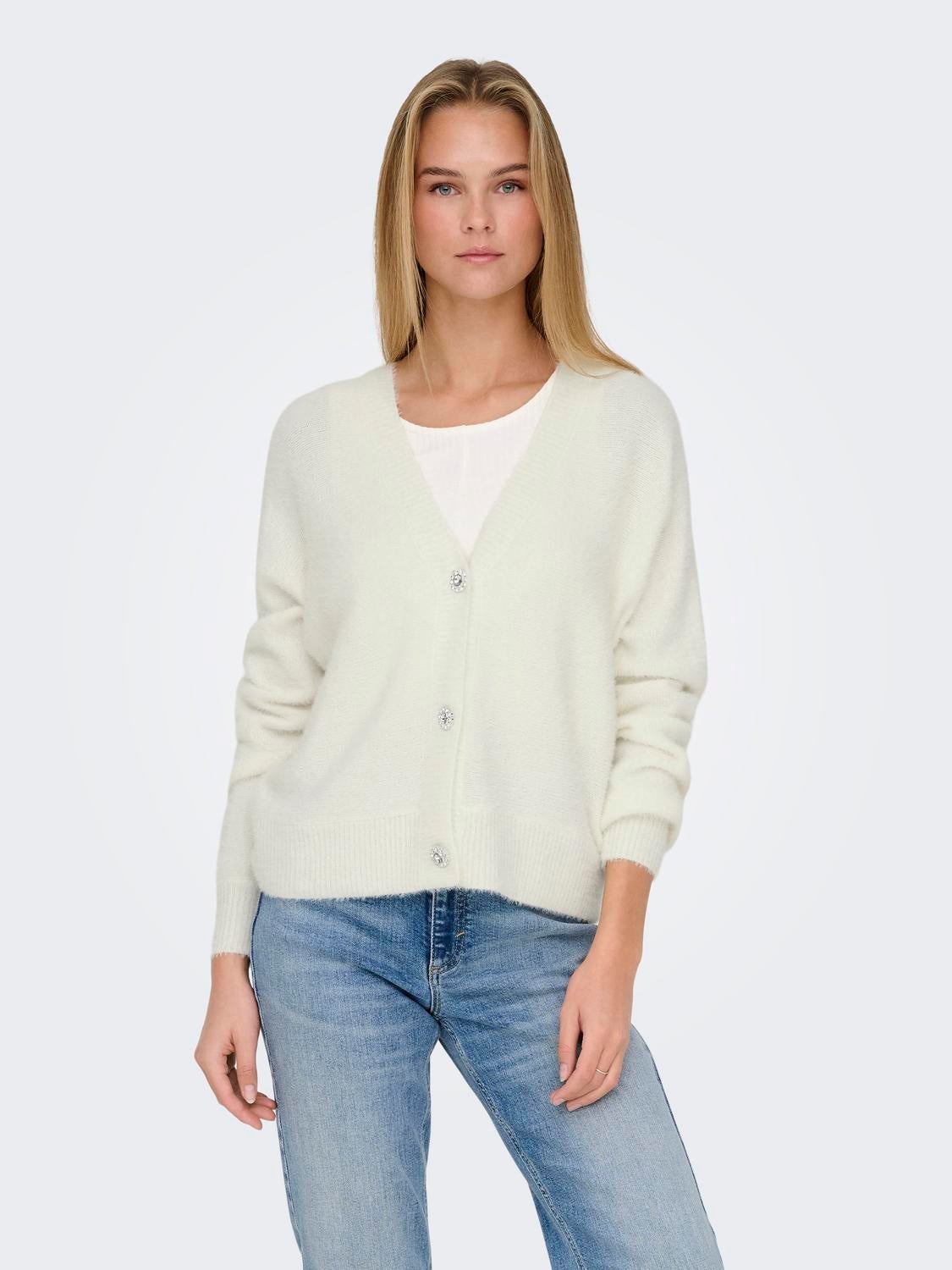ONLELLA Strickjacke Cloud Dancer
