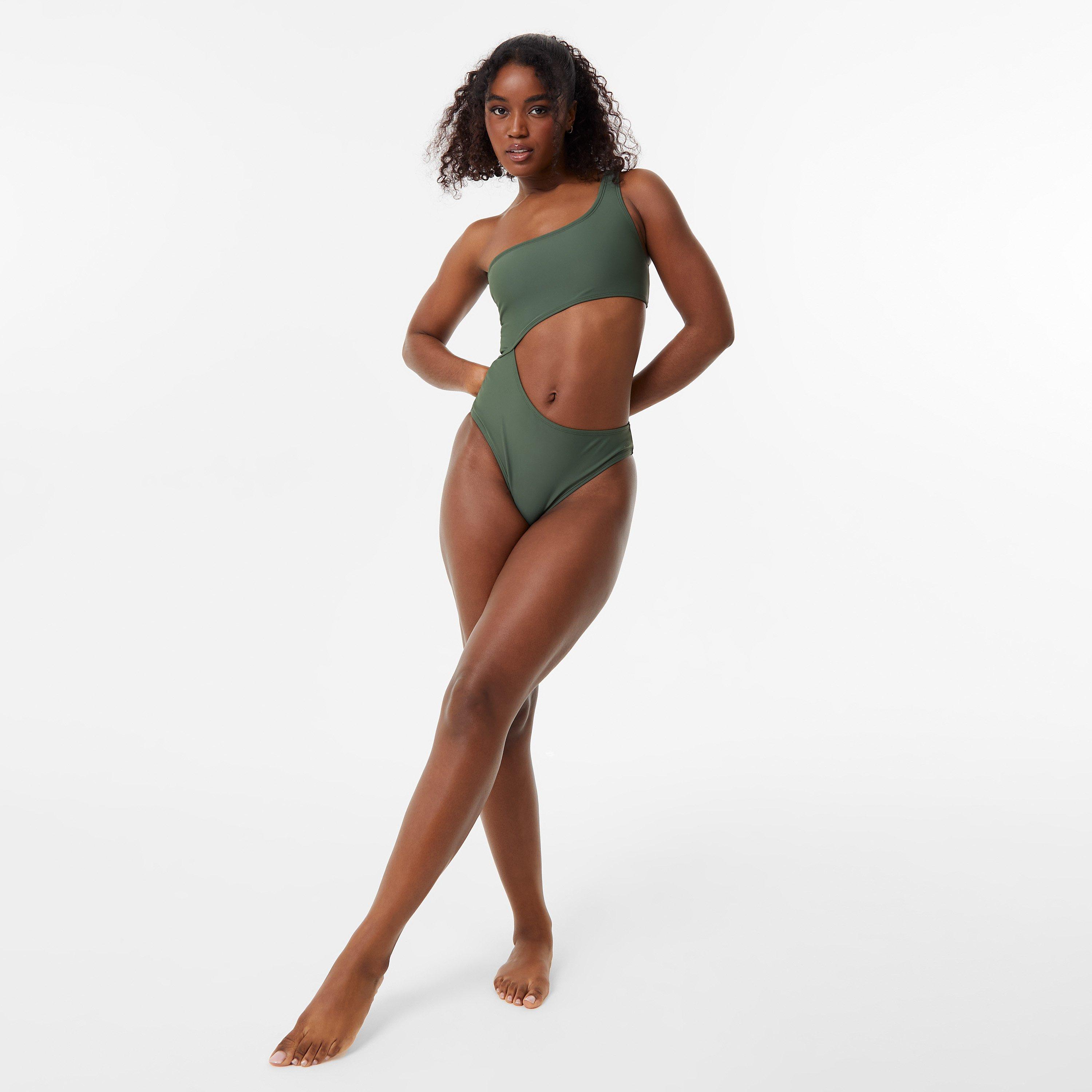 Jack Wills JW One Shoulder Cut Out Swimsuit