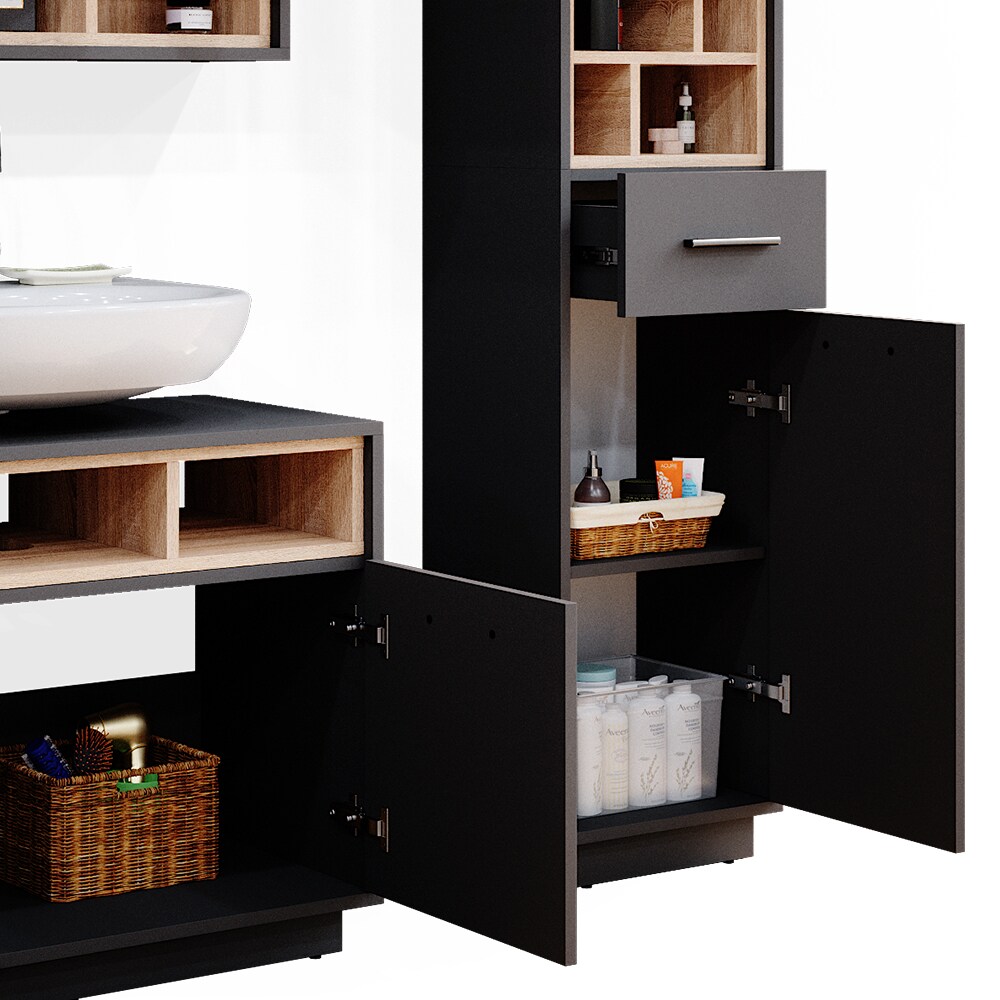 Vicco Badmöbel Set Beatrice Spiegelschrank Waschtischunterschrank Hochschrank
