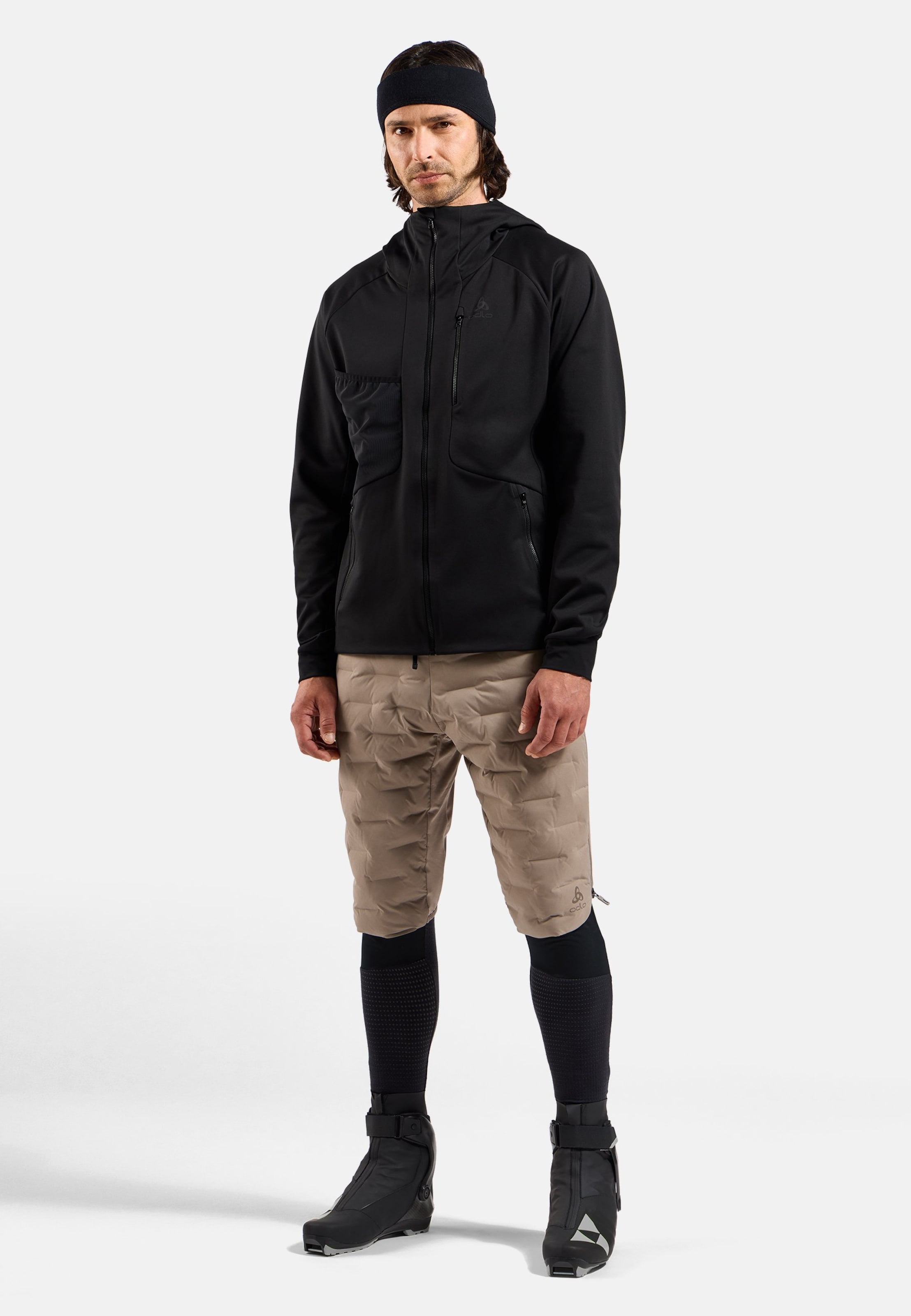 Winddichte Zeroweight X-Warm Langlaufjacke in black