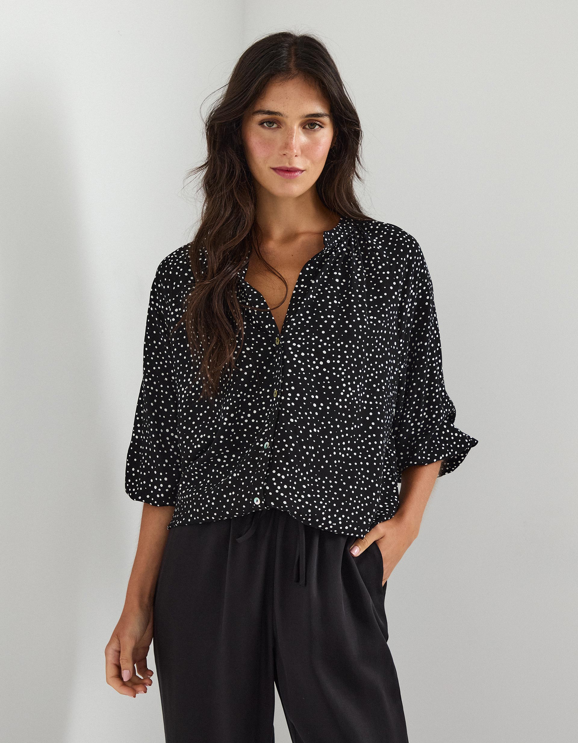 Blusa Viscose, Mulher, Preto