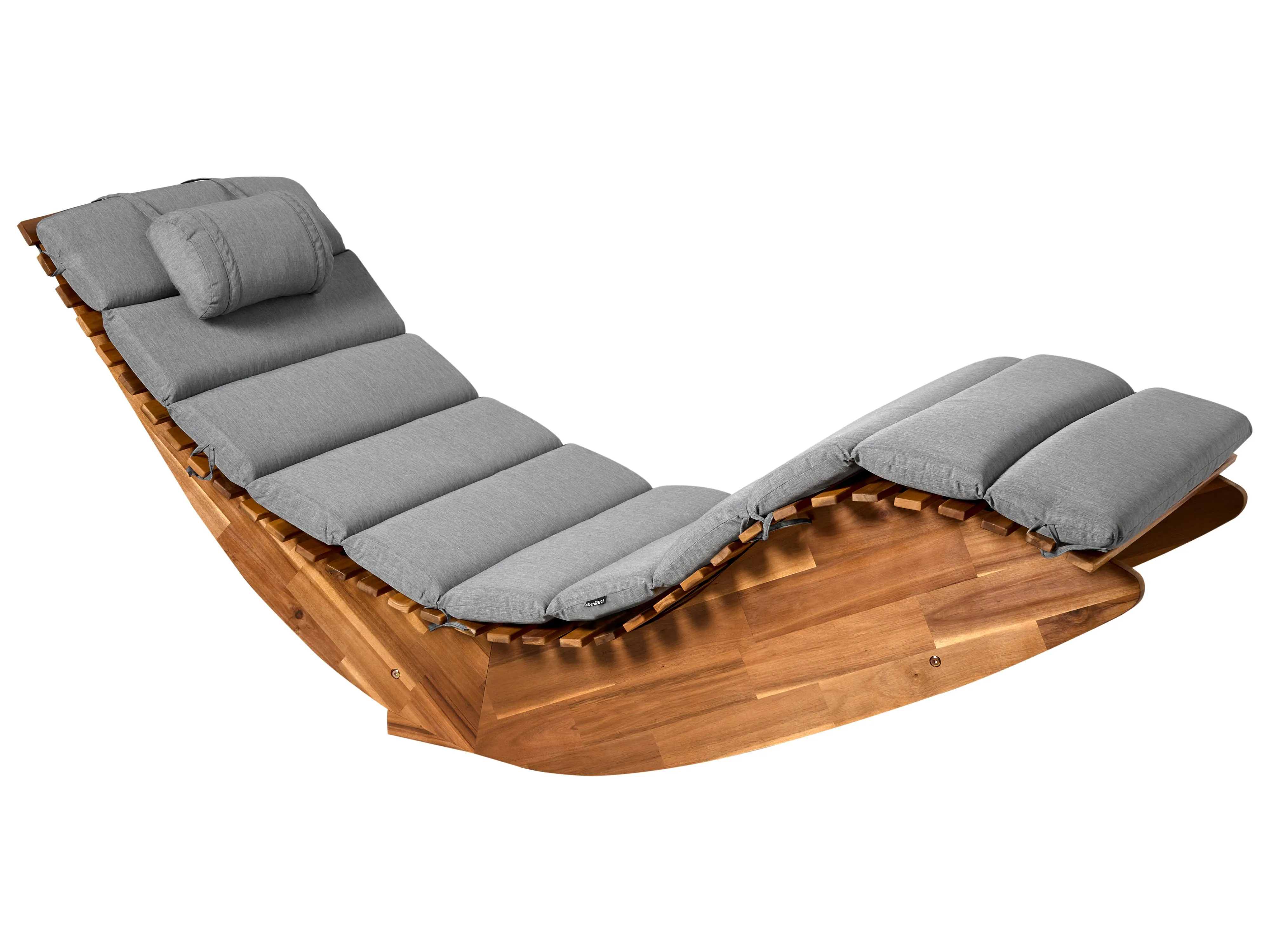 Ligstoel met kussen BRESCIA PREMIUM Acaciahout Grijs melange