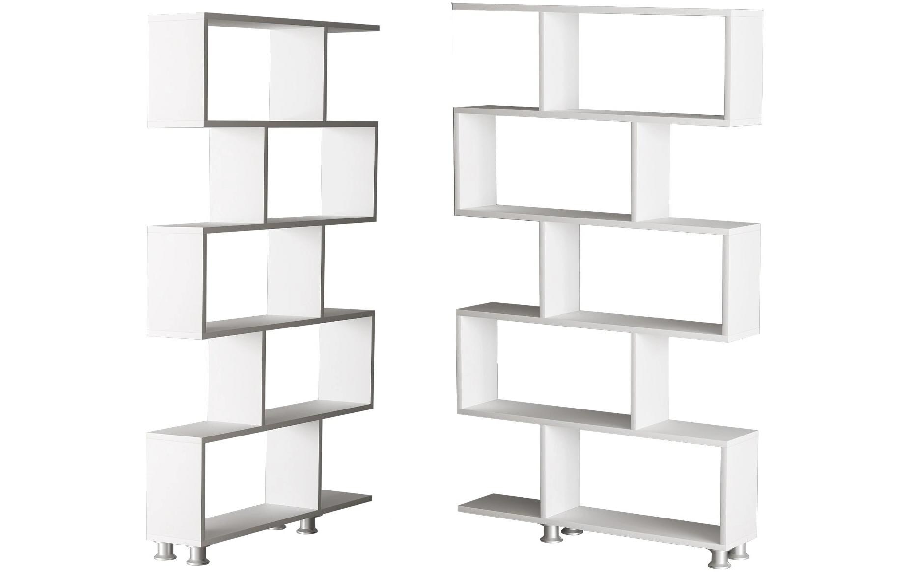 Regal Nilufer Weiss<br>Modernes Bücherregal