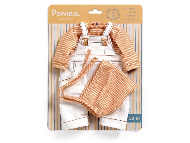 DJECO Puppenkleidung Pomea: Kleiderset Cannelle Trendiges Outfit mit bestickten Verschlüssen