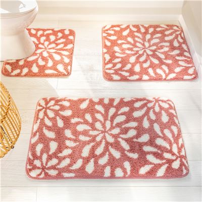 Tapis de bain motif végétal 1800 g/m²