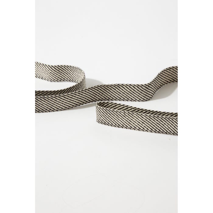 Atelier Veritas-Lint streep bicolour 25mm - per meter