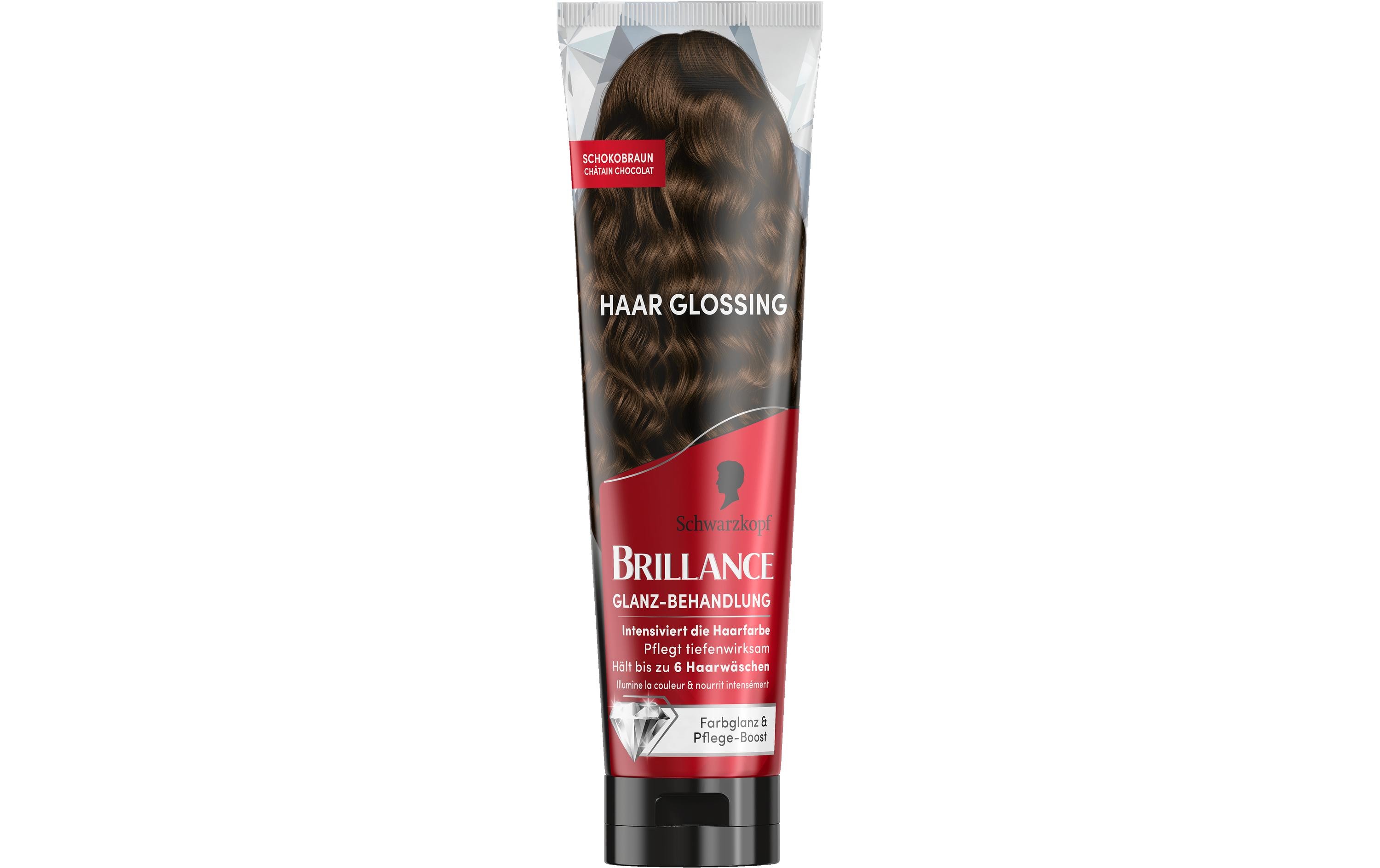 Haarcoloration Brillance Glossing SchokobraunColoration intensiviert die Haarfarbe und pflegt tiefenwirksam
