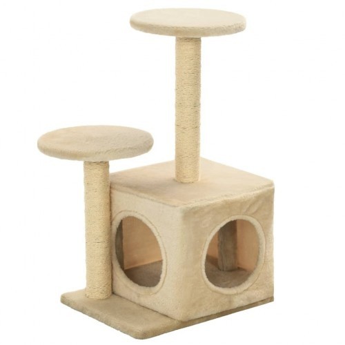 Arranhador para Gatos VidaXL com Haste de Sisal, Bege