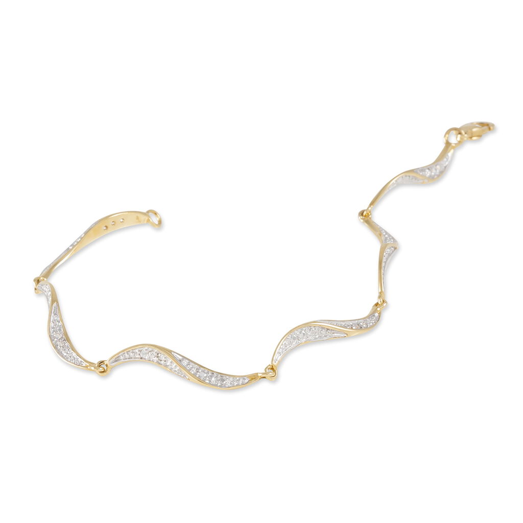 Bracelet Caralia Plaqué Or Jaune Oxyde De Zirconium
