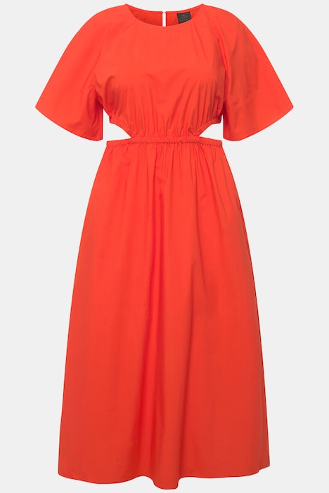 Maxikleid, Cut-Outs, Rundhals, Halbarm