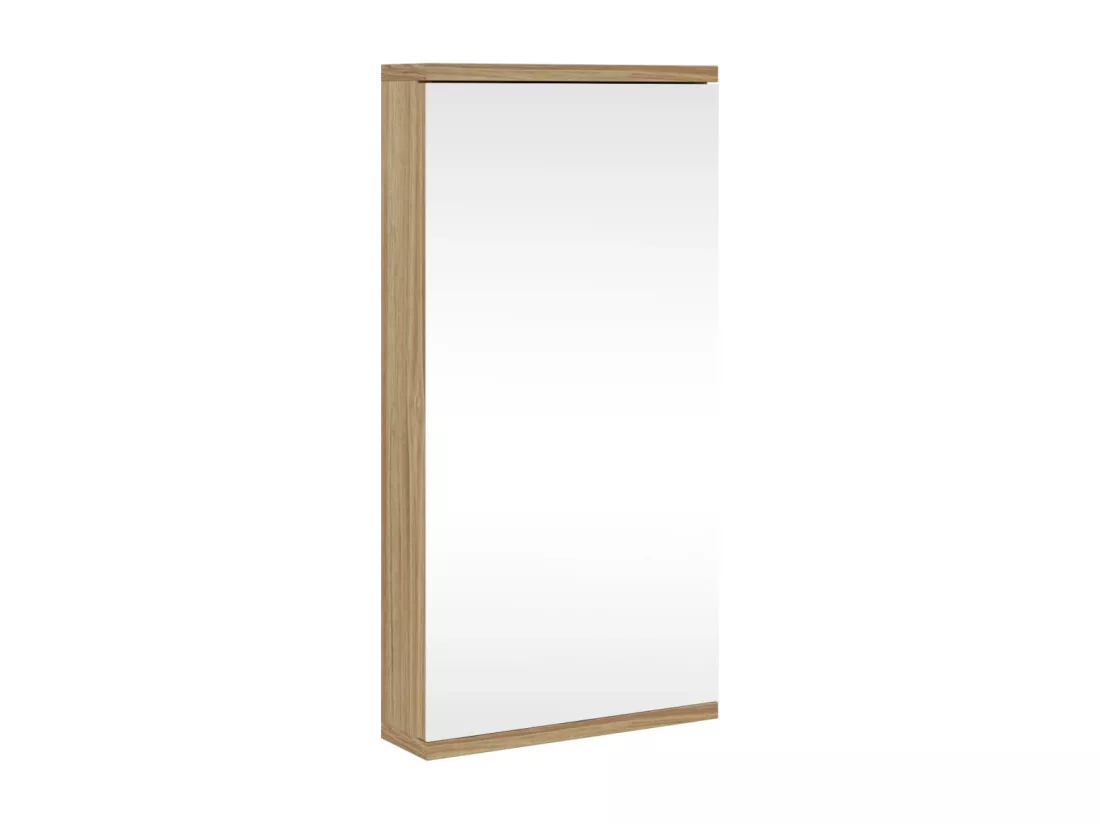 Armoire de bain à miroir d'angle chêne 30x24x60 cm