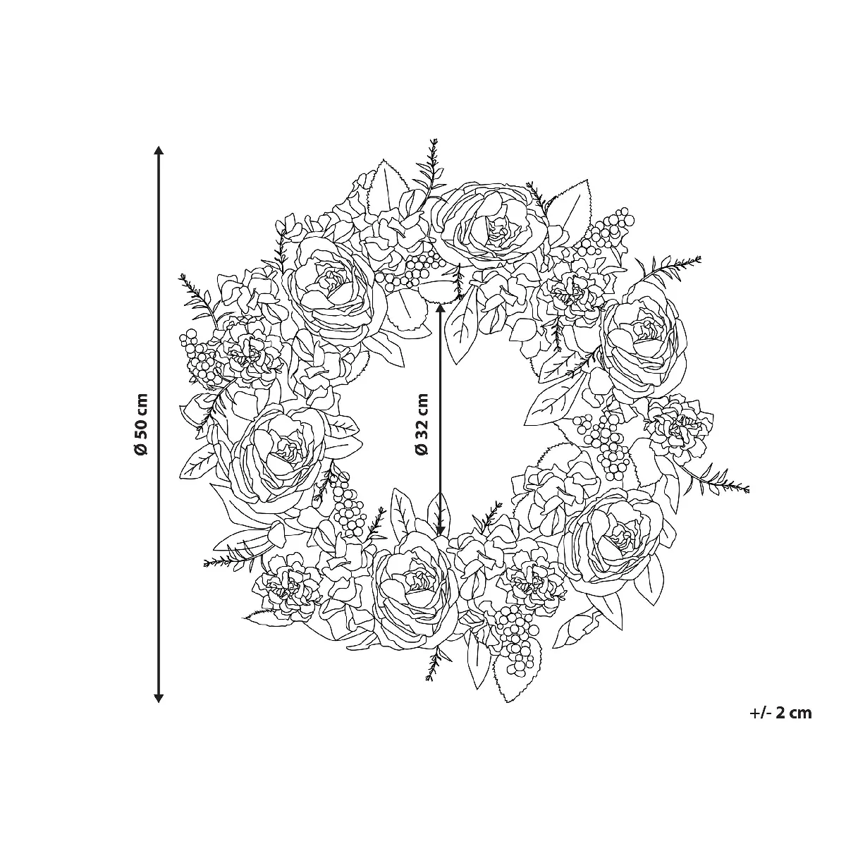 Beliani Couronne AGULO Rouge