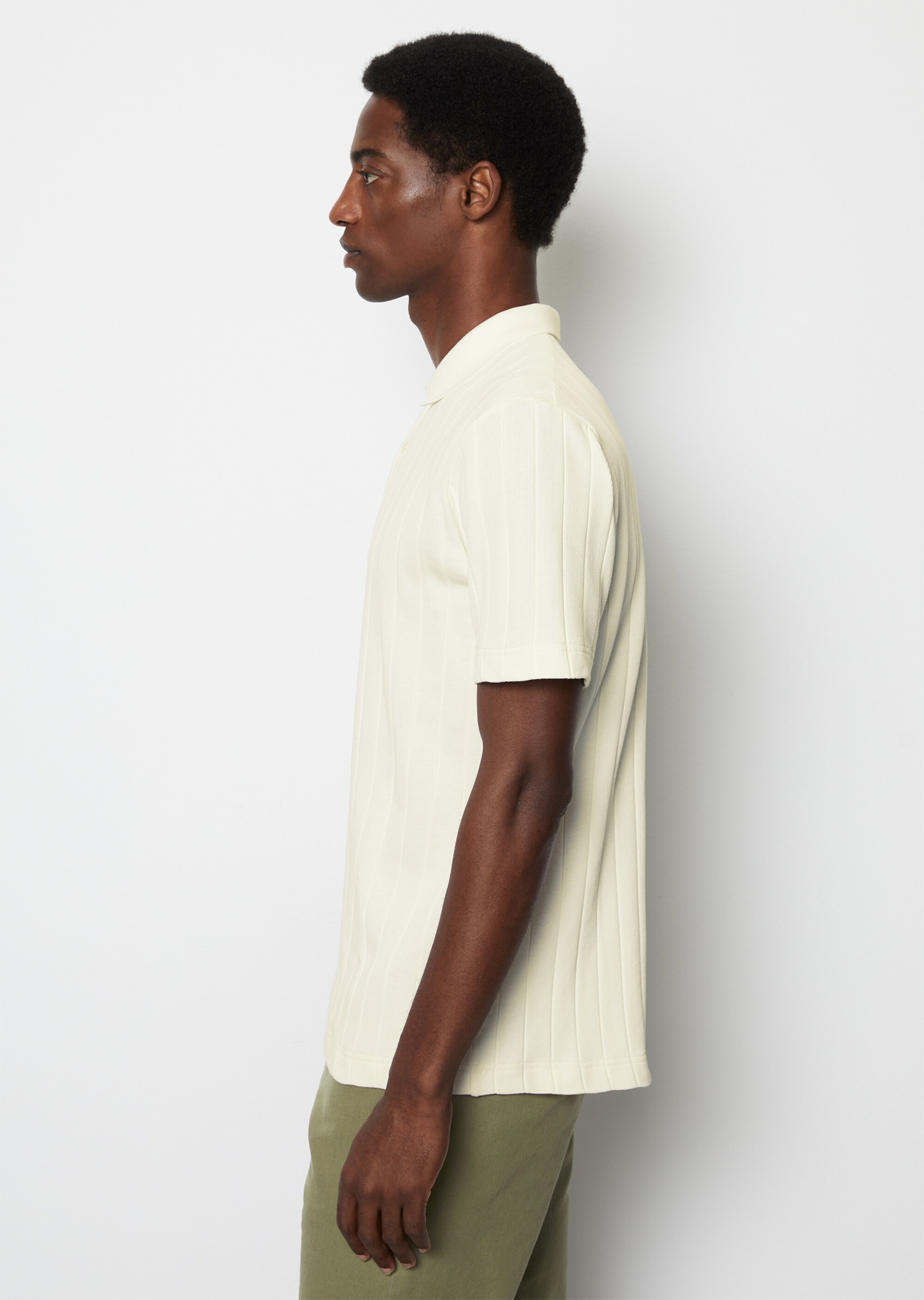 Poloshirt regular mit breiter Rippstruktur