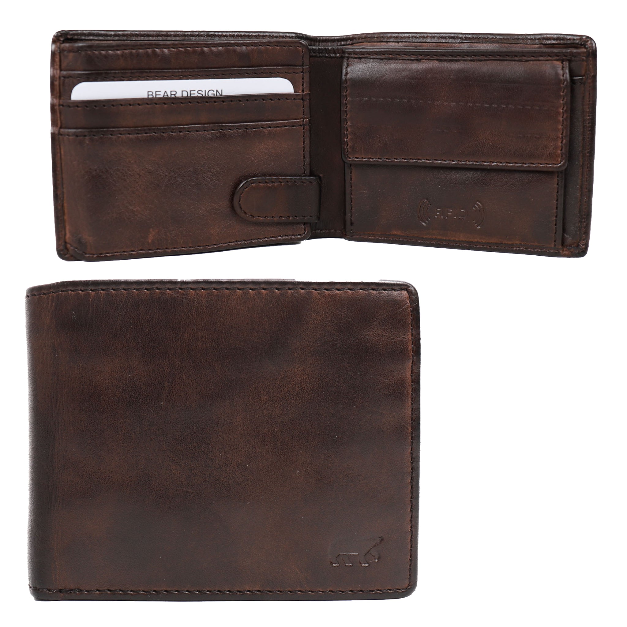 Billfold 'Jim' donkerbruin Donkerbruin