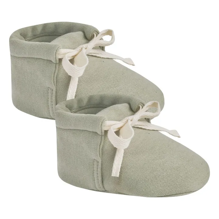 Quincy Mae Chaussons Nœud | Sauge