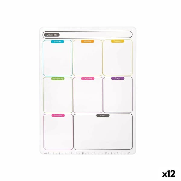 Ukentlig Planner Pincello 425 Hvit A4 Magnet (12 enheter)