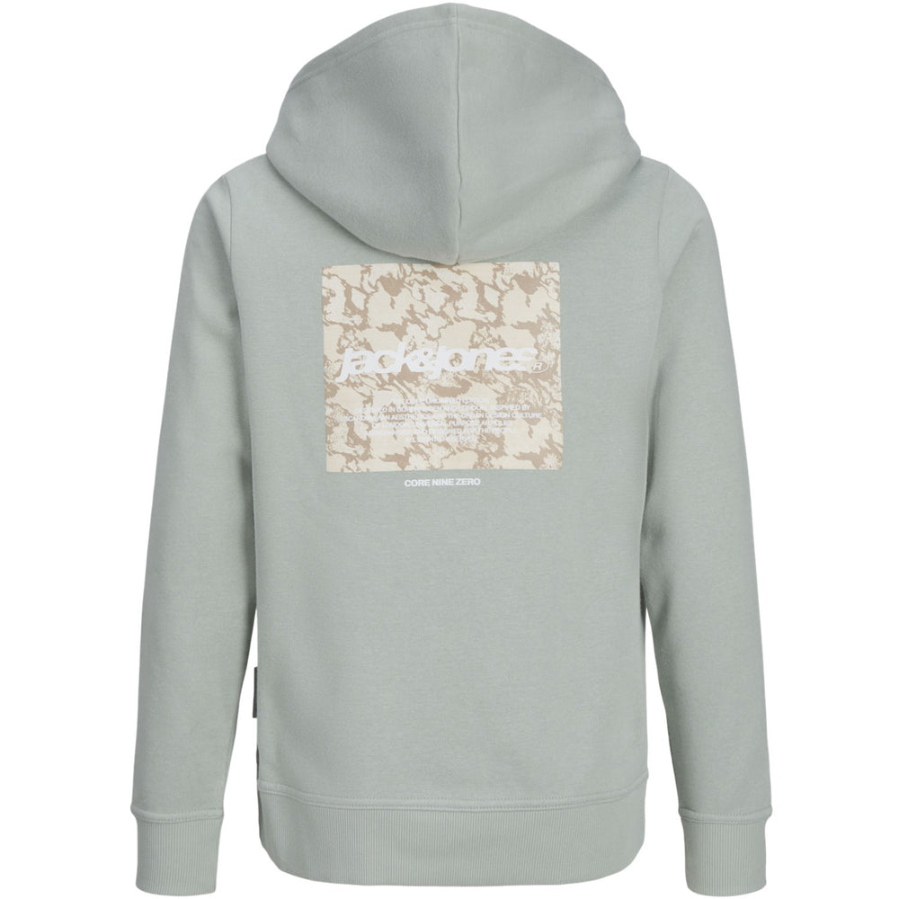 Køb Jack & Jones Junior Aqua Gray Tarmac Camo Back Print Hættetrøje
