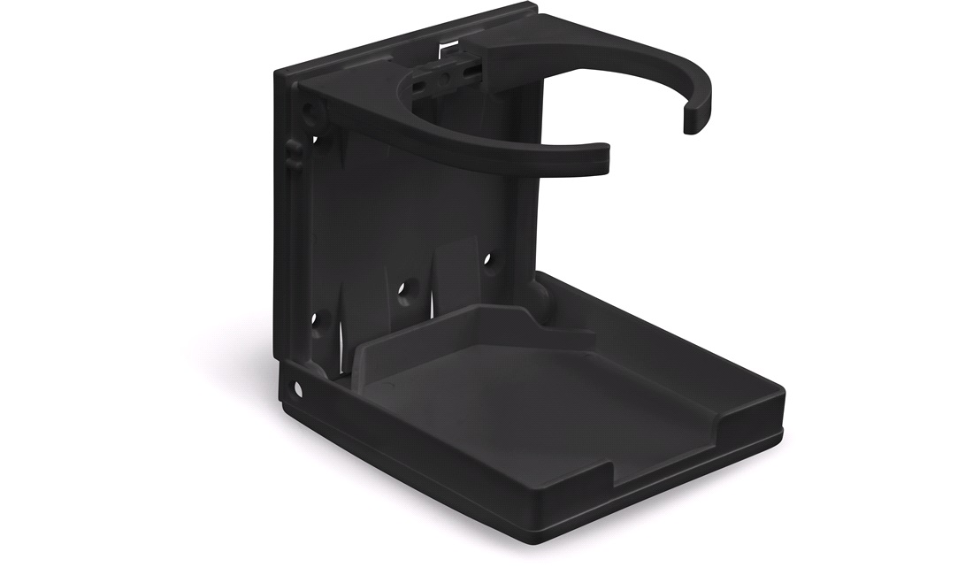 Kopholder plast justerbar, Sort