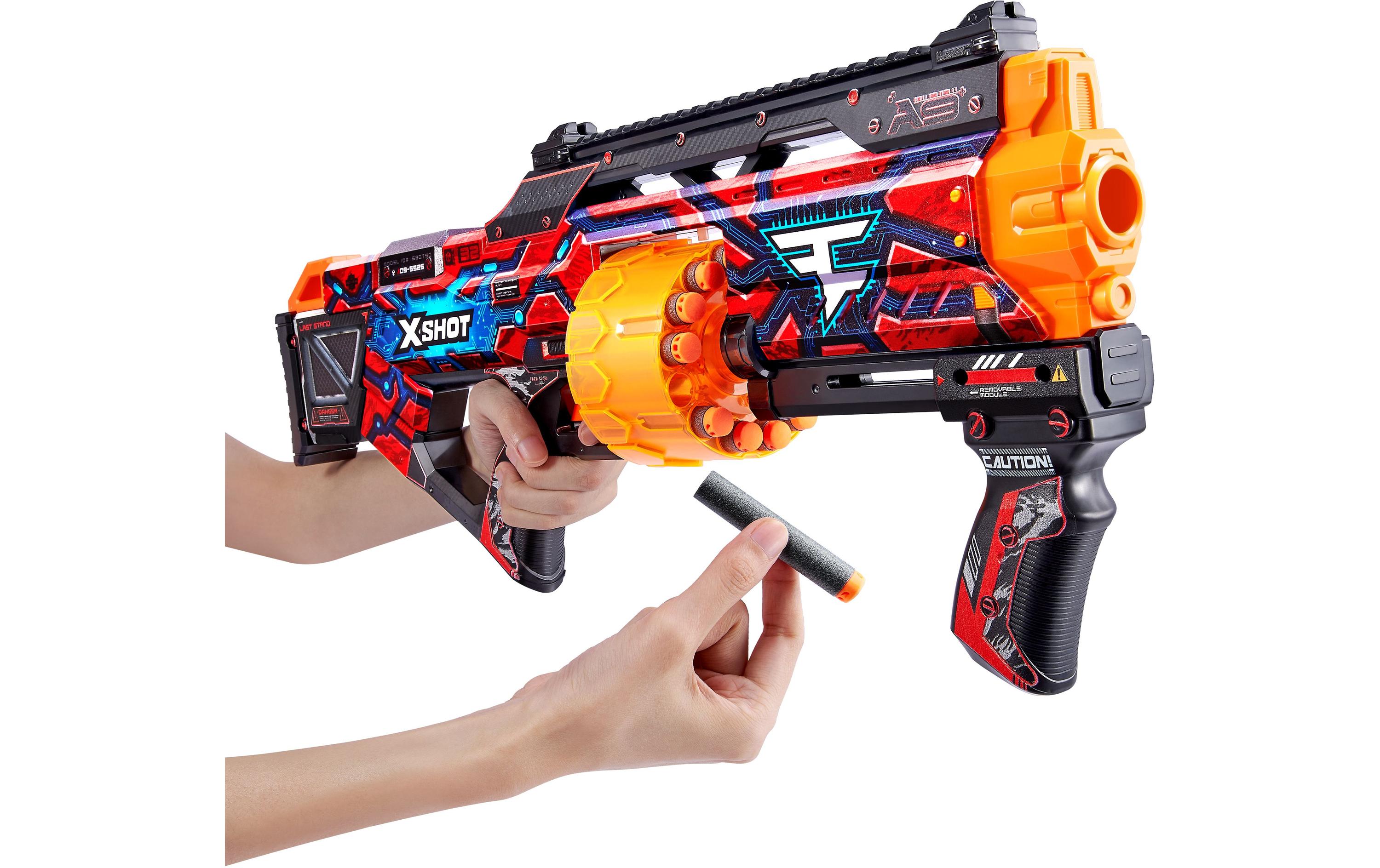 X-Shot Skins Last Stand Faze mit 16 DartsDart-Blaster mit Schaumstoff-Darts