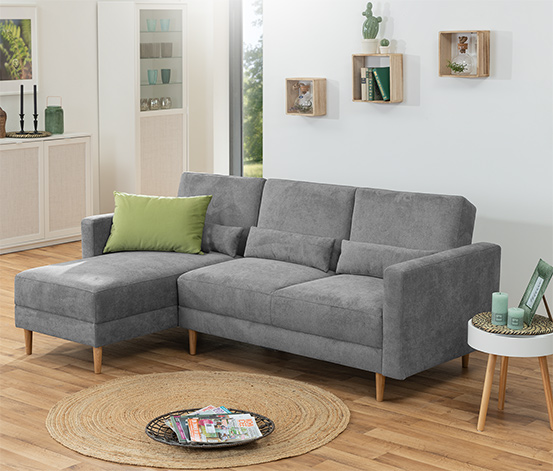 Federkern Eck-Schlafsofa »Jenna«, grau