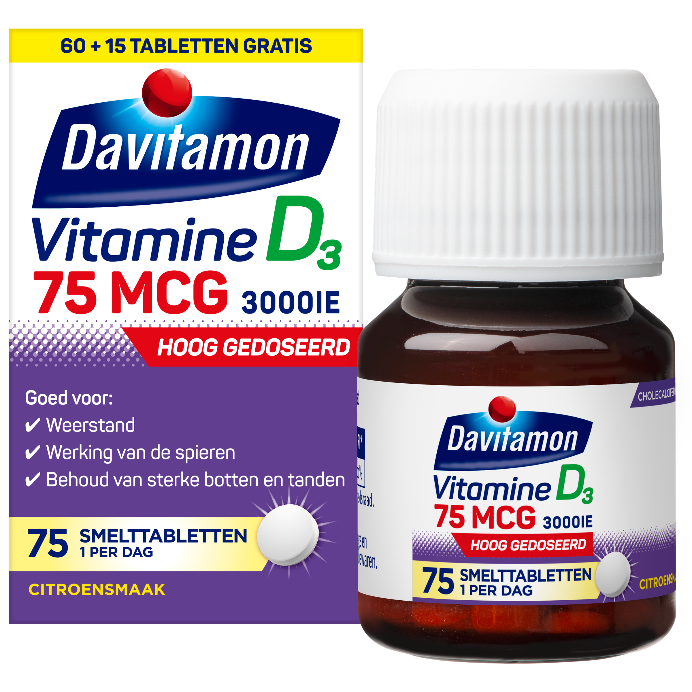 Davitamon Vitamine D3 75Mcg (75 tabletten)