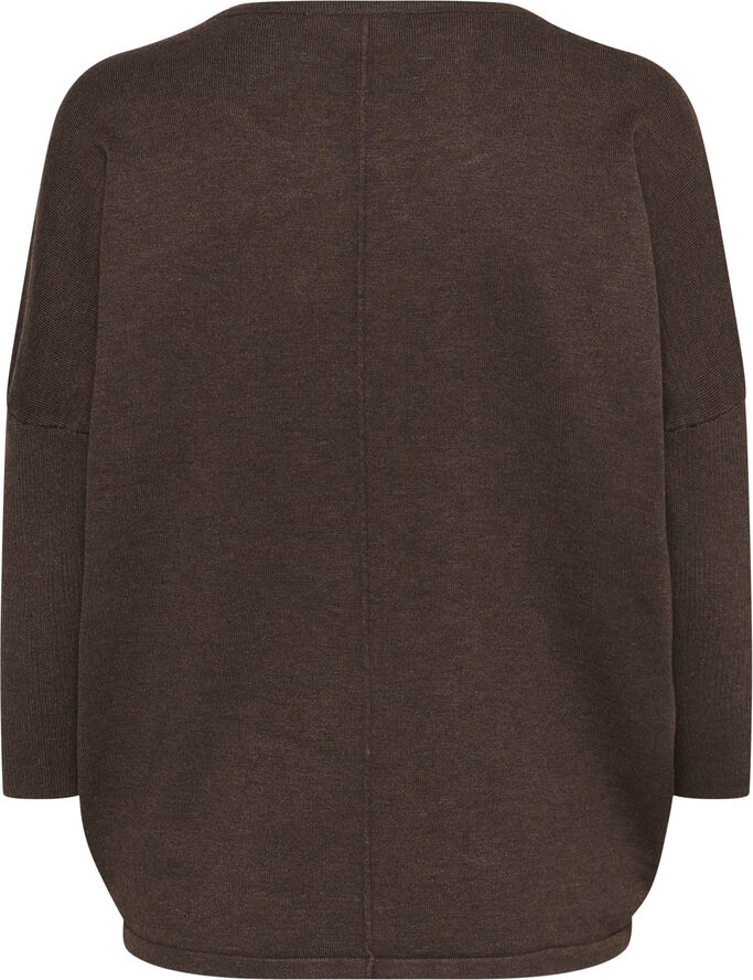 Saint Tropez A2561, MilaSZ R-Neck Pullover Dark oak melange