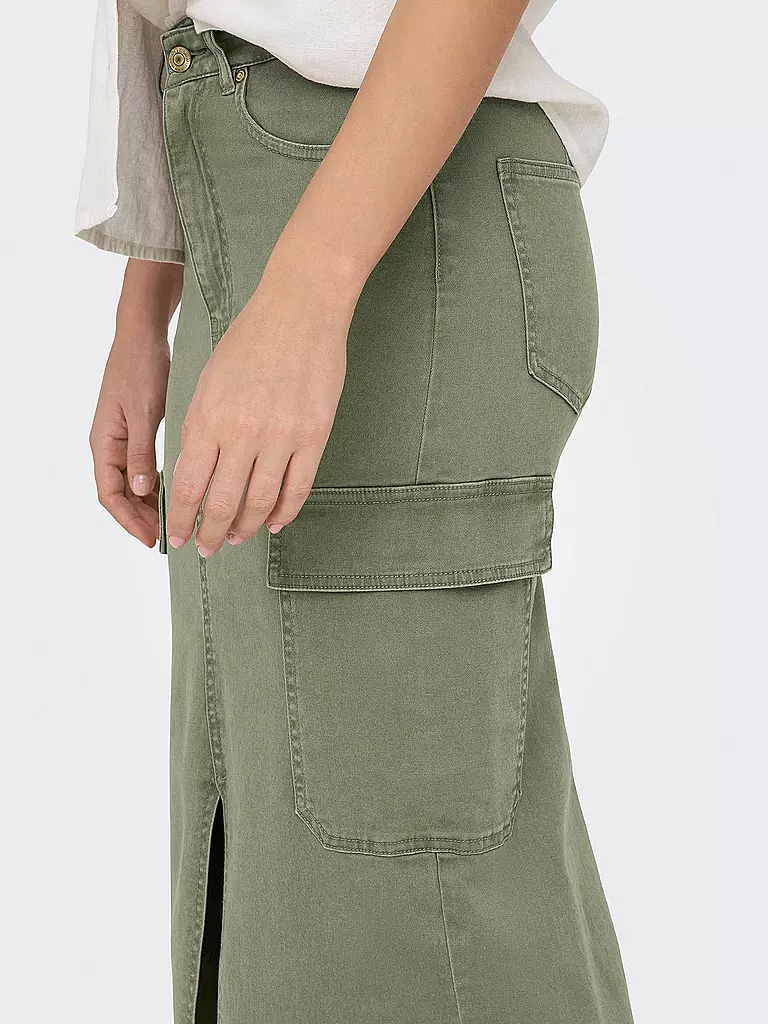 ONLY Jeansrock ONLLOLA dunkelgrün