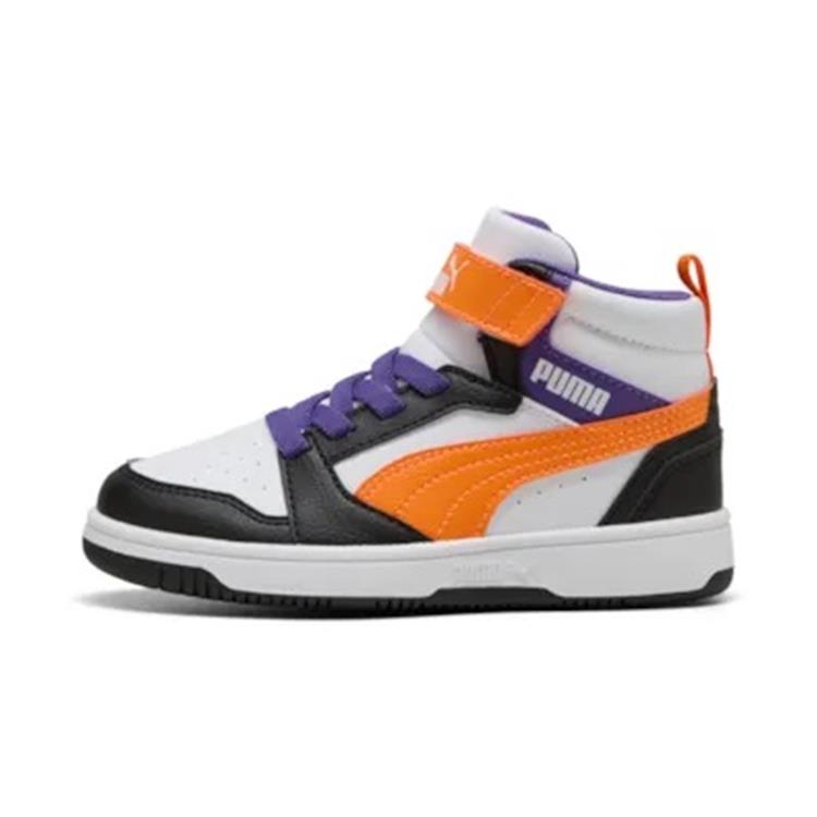 PUMA PUMA REBOUND V6 MID AC   P 393832 PUMA-WHITE-ORANGE-GLO-PUMA-BLA