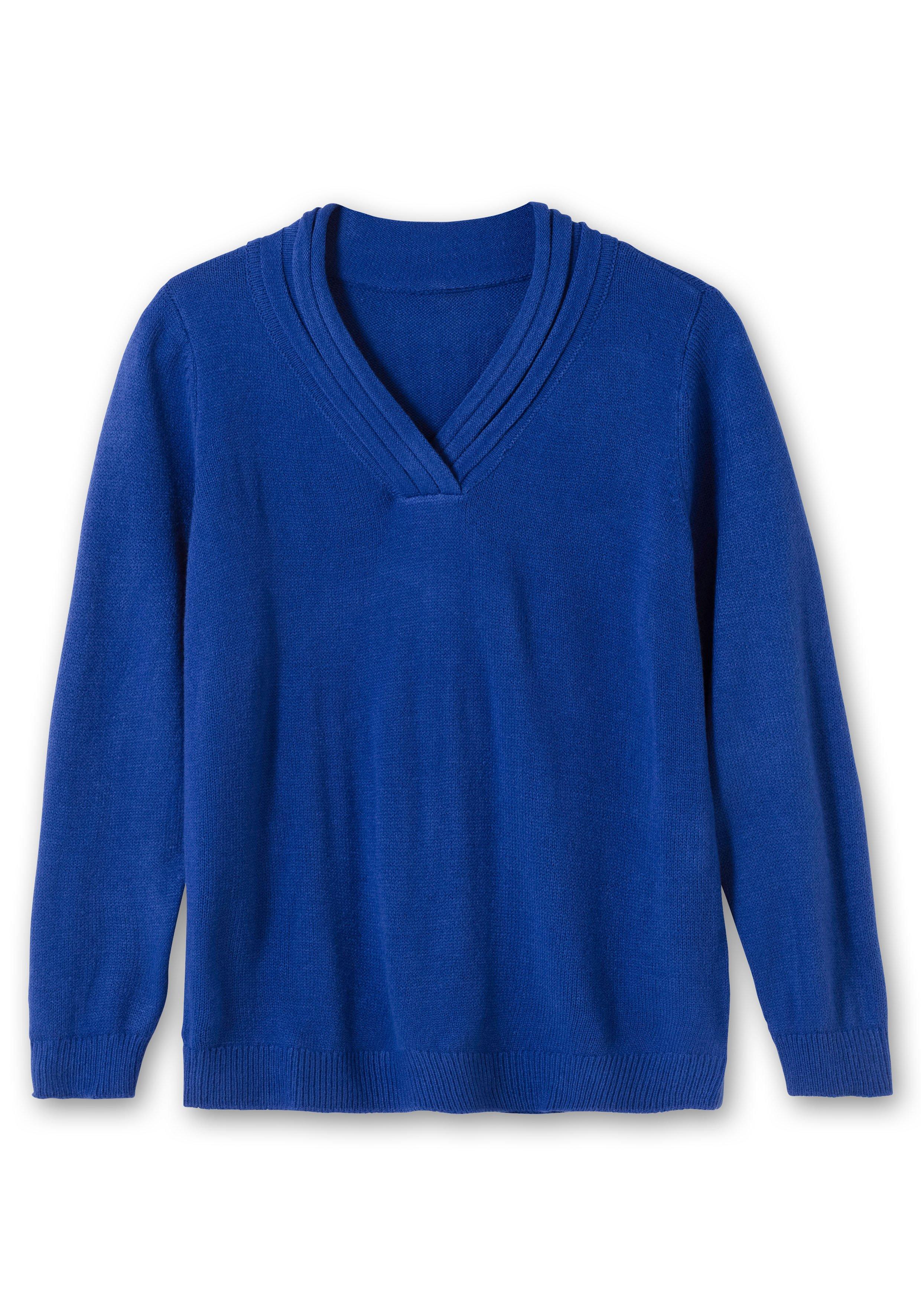 Pullover mit raffiniertem V-Ausschnitt