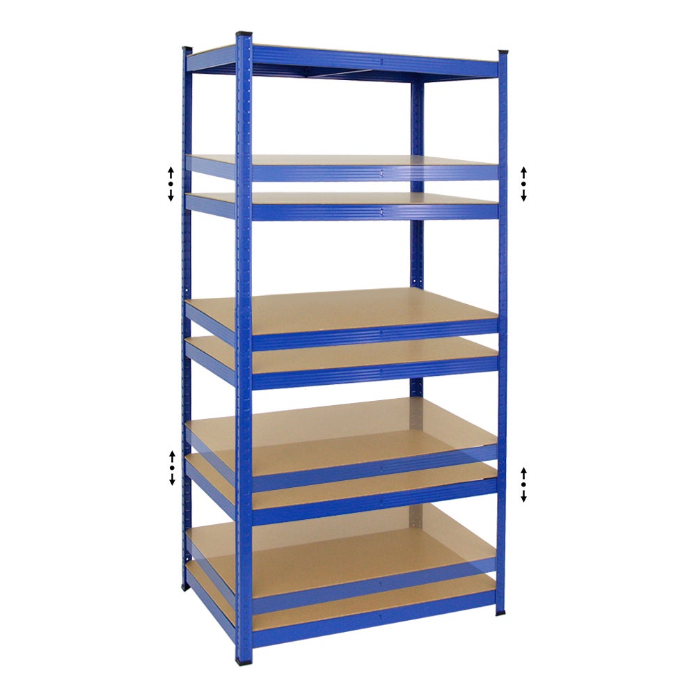 PROREGAL Mega Deal 4x Heavy-Duty Stellingkast Taurus HxBxD 180 x 90 x 60 cm Plank Draagvermogen 175 kg Blauw