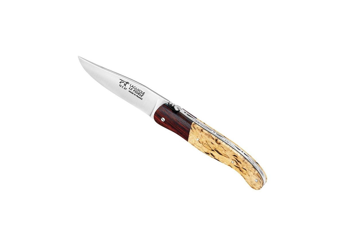 Couteau Laguiole de chasse avec un manche en Bouleau et cocobolo