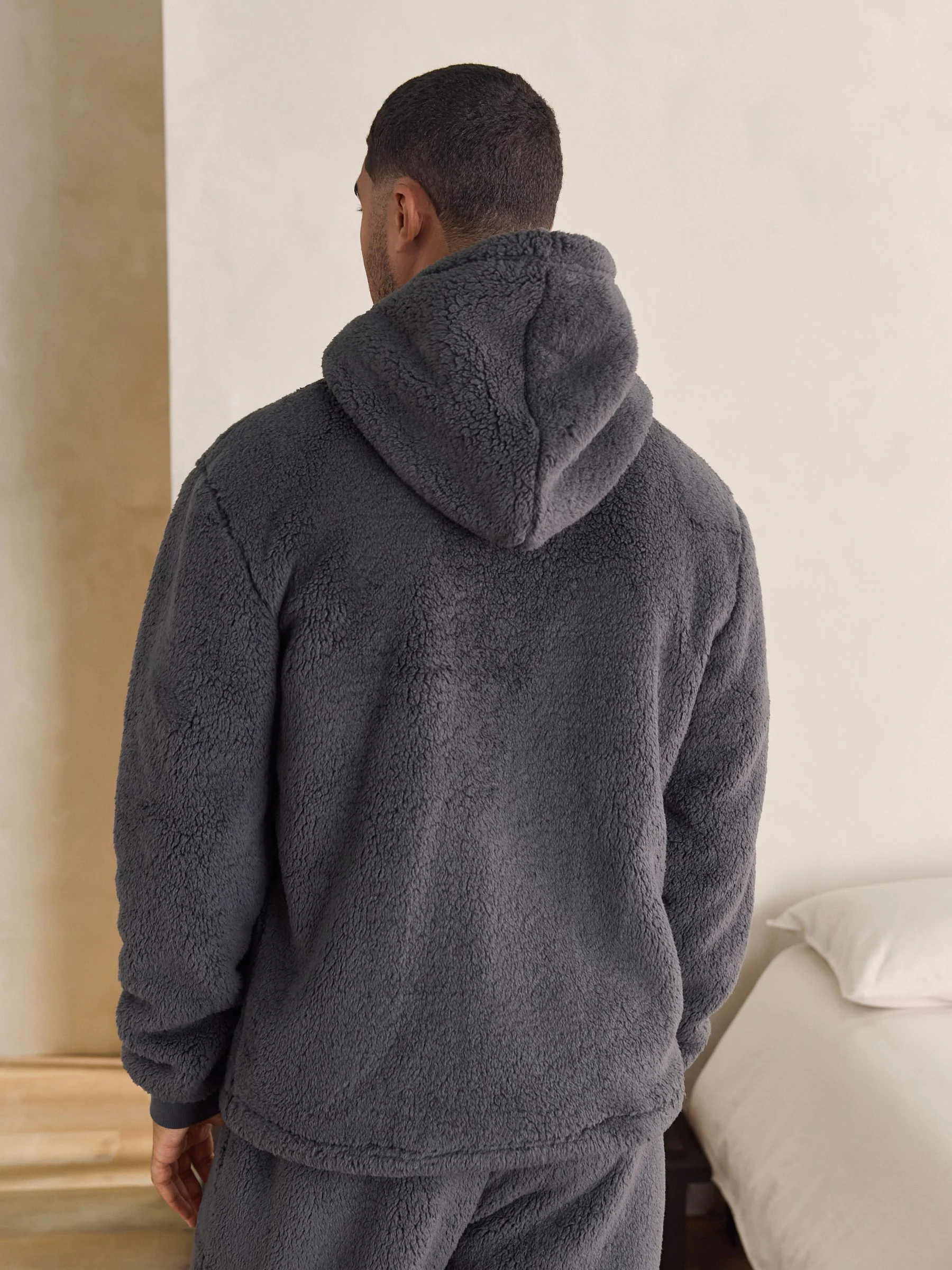 Leisteen grijs - Pullover hoodie van borg