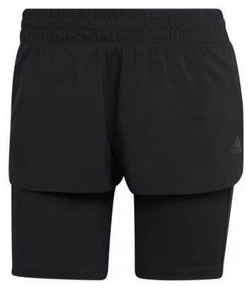 Short 2-en-1 adidas Run It Noir Femme