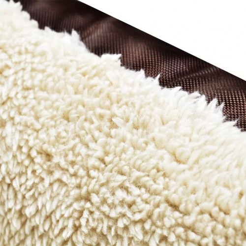 Cama acolchoada marrom para cães Vidaxl