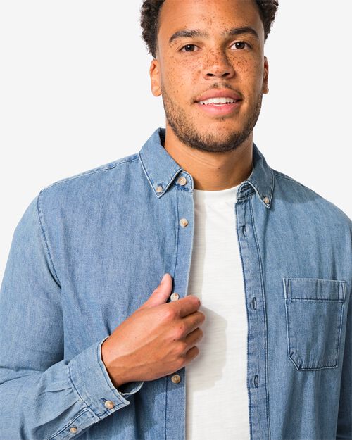 chemise homme jean bleu