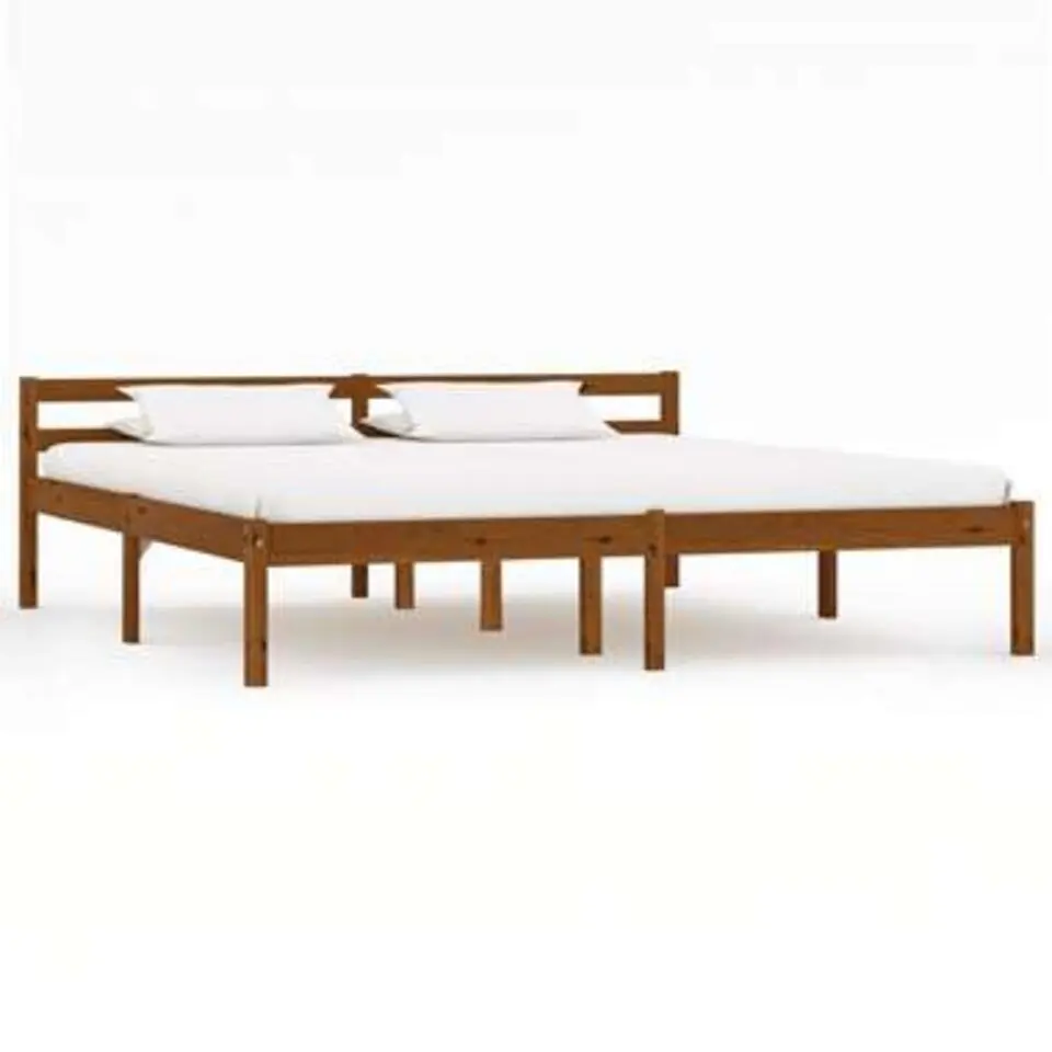 vidaXL - Bed frame - Honingbruin - Massief grenenhout - 180x200 cm