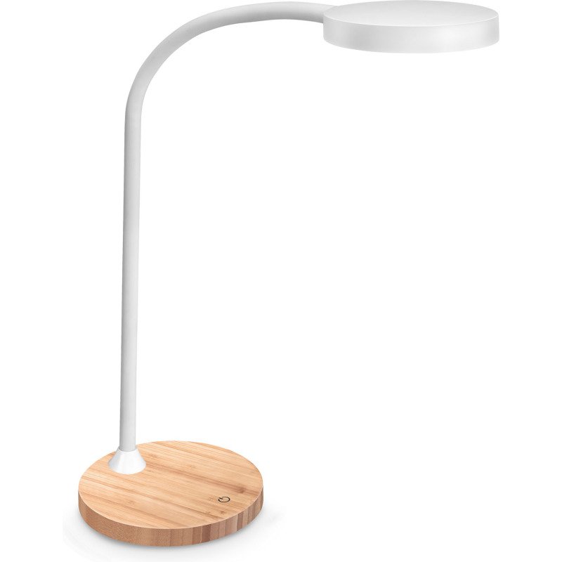 Lampe de bureau Led intégrée Flex - Cep - 5,46 W - Bras flexible - blanc/bois