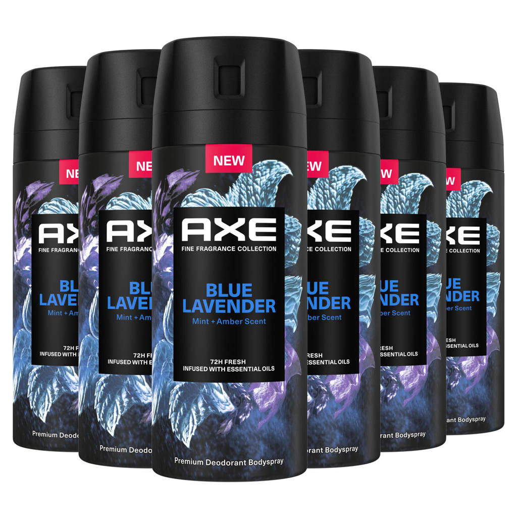 Blue Lavender premium deodorant bodyspray - 6 x 150 ml