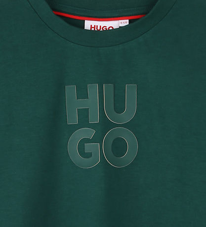 HUGO T-shirt - Rain Forest m. Logo