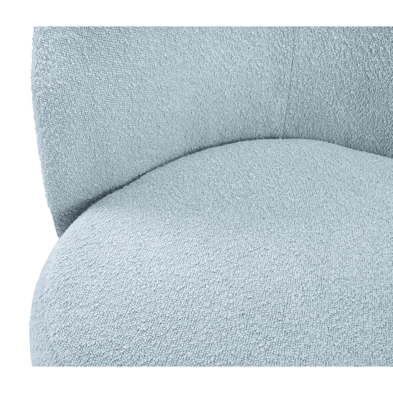 Mazzini Sofas Canapé Clove 2 places Velours bouclé bleu clair - 130x77x80 cm