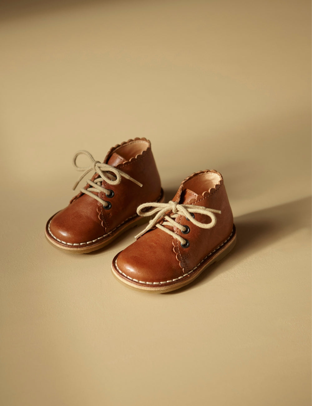 Scallop Boot - Cognac