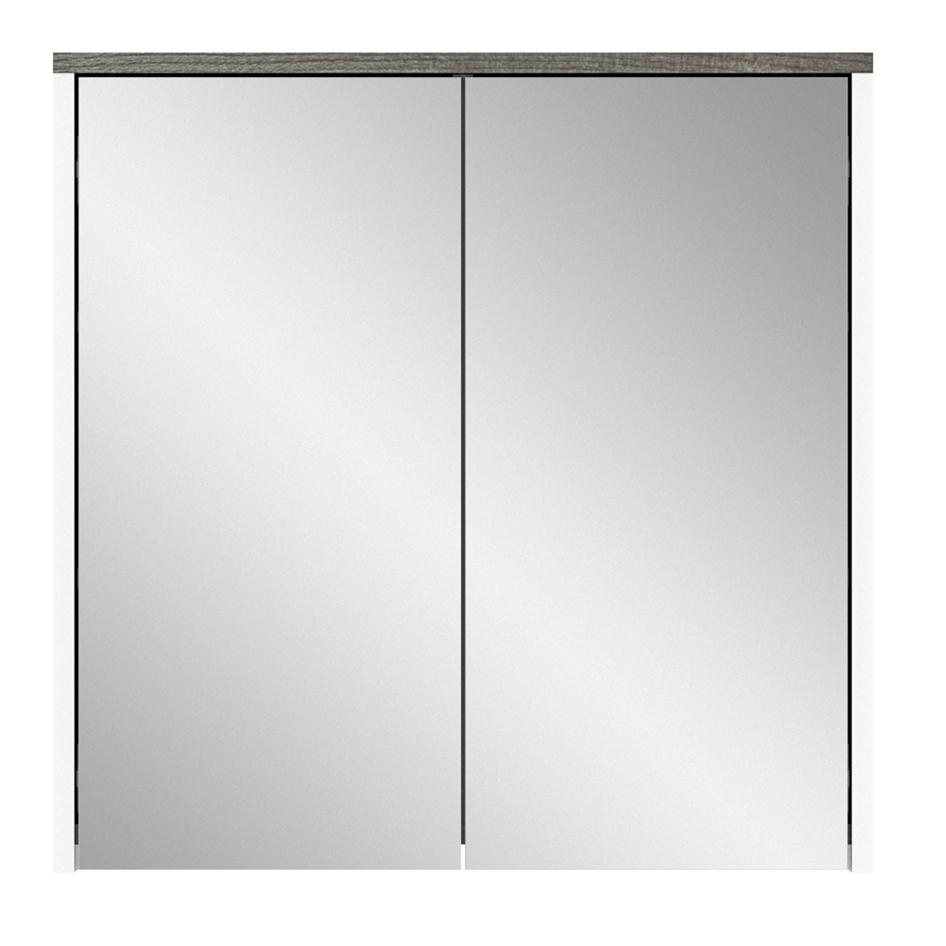 Spiegelschrank LOS ANGELES - weiß-Rauchsilber - 60 cm
