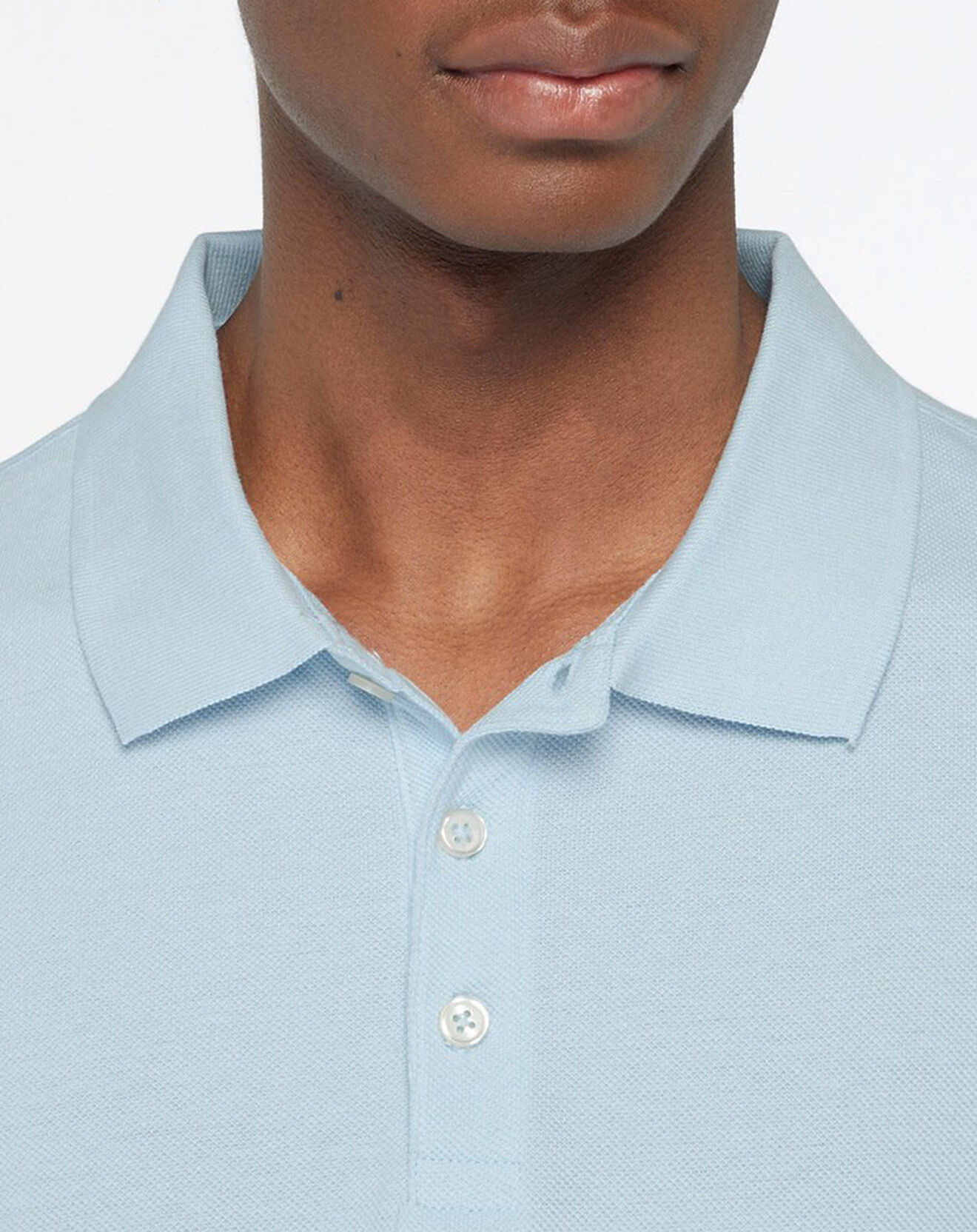 Galeries Lafayette Polo droit en Coton organique Soloc bleu ciel