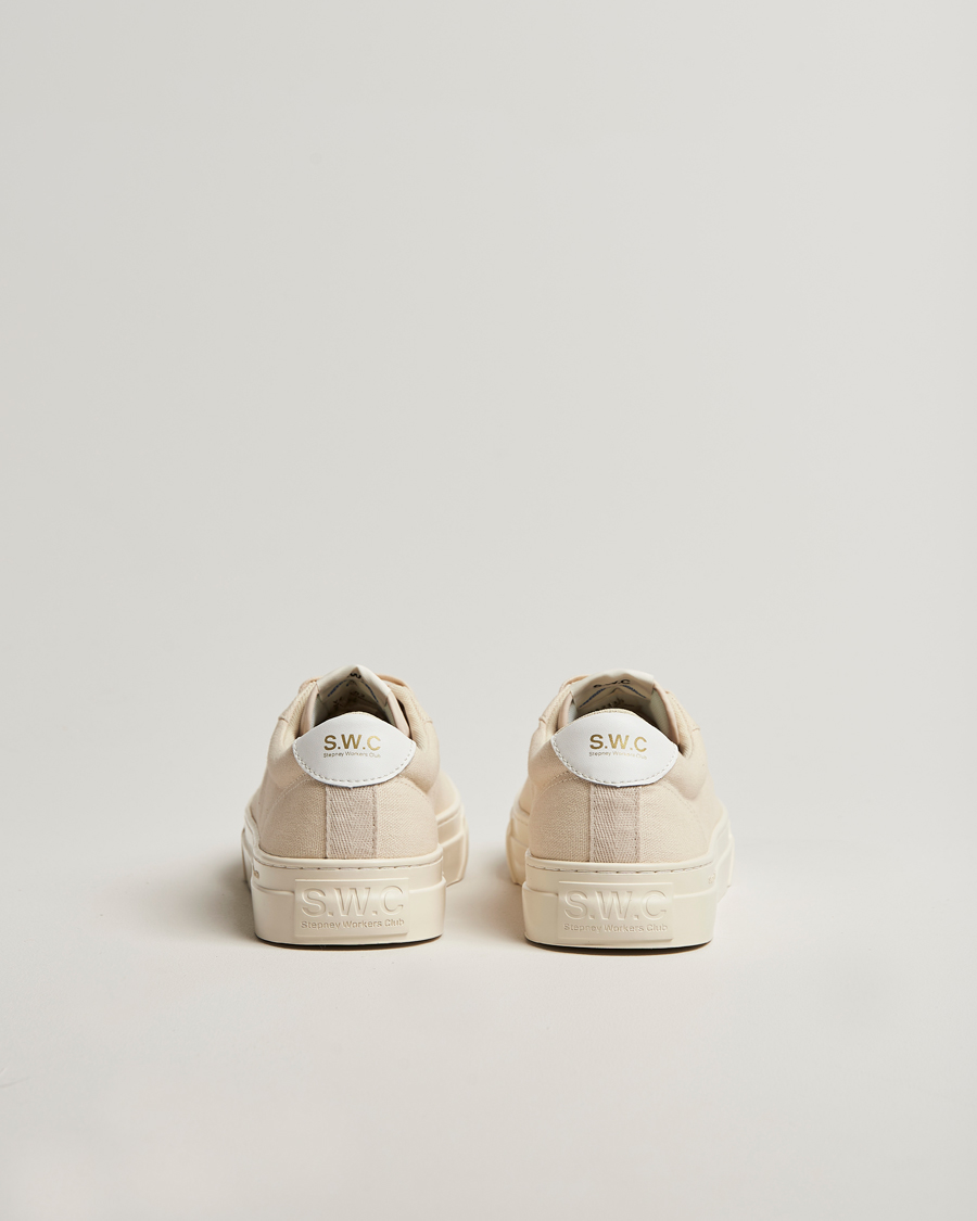 Stepney Workers Club Dellow 02 Cupsole Canvas Sneaker Ecru Raw