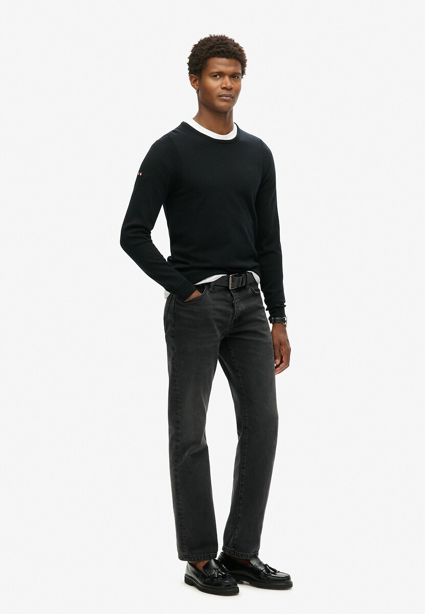 SUPERDRY<br>Suéter de gola redonda em lã merino