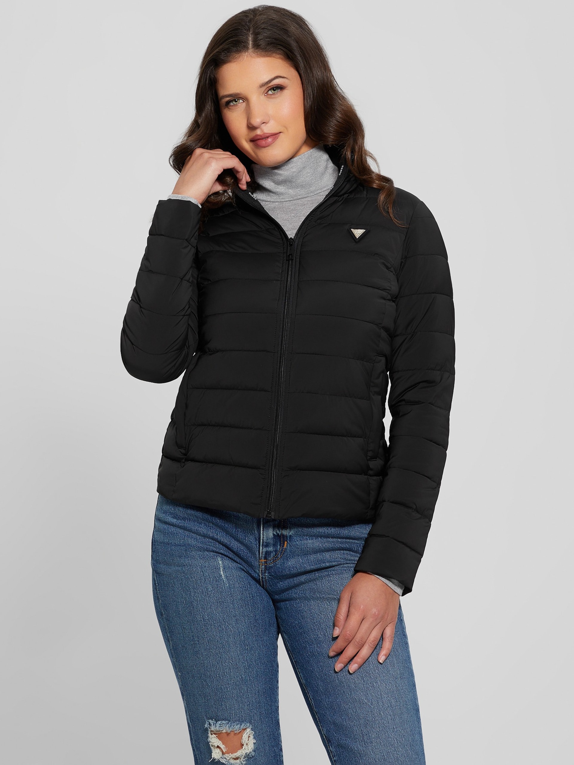Jaqueta puffer com capuz Diann Heavy