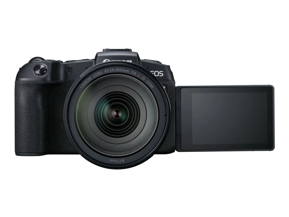 Canon EOS RP - Digitalkamera - spejlløst - 26.2 MP - Full Frame - 4K / 25 fps - 4.3x optisk zoom RF 24-105 mm F4 L IS USM objektiv - Wi-Fi, Bluetooth - med Canon Mount Adapter EF-EOS R